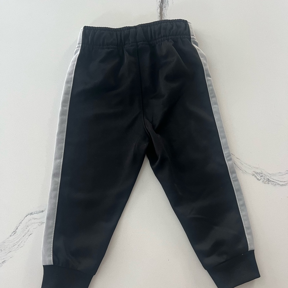 Nike Kids Black Joggers with Gray and Neon Accents - Picture 2 of 3